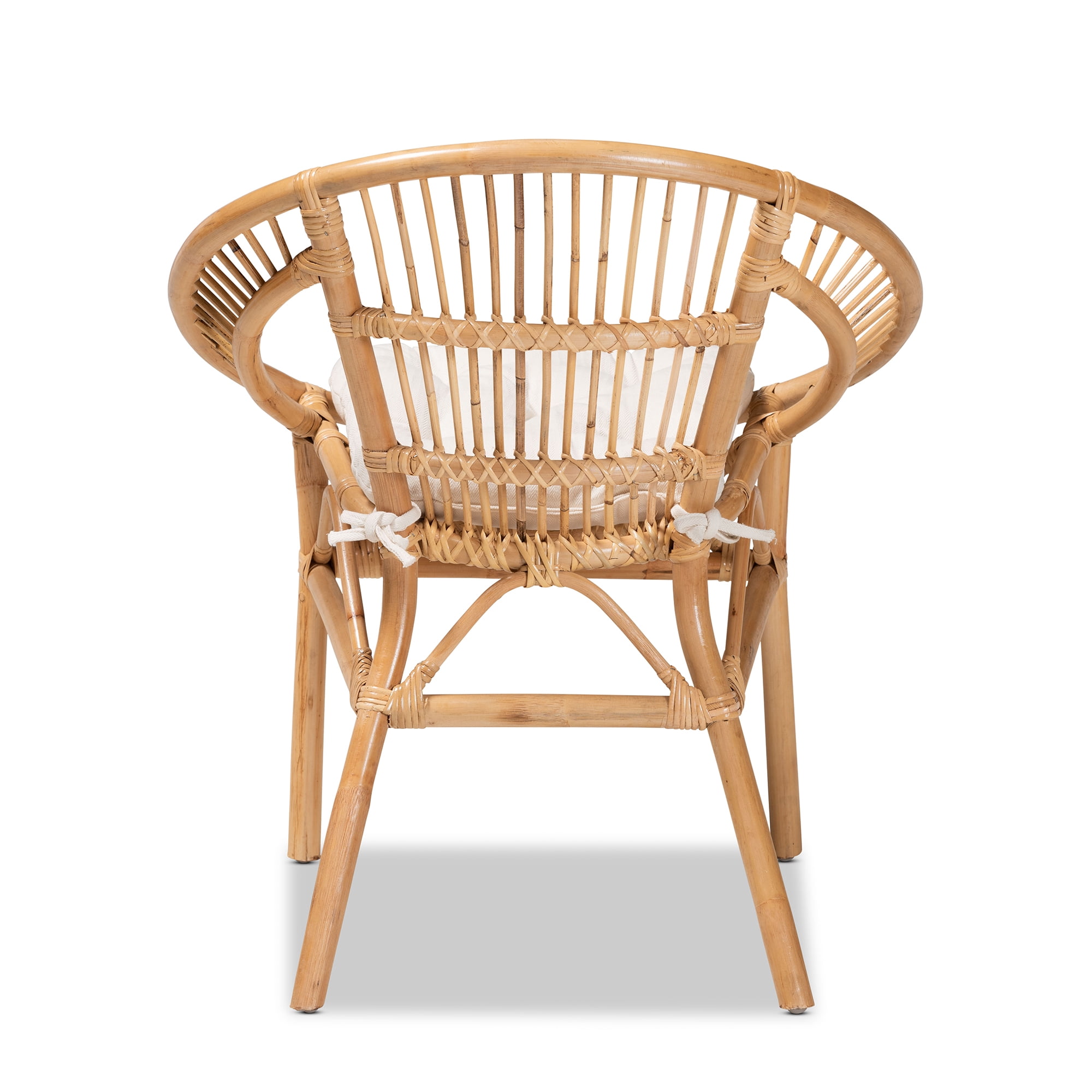 bali & pari Adrina Rattan BOHO Dining Chair, Natural Brown