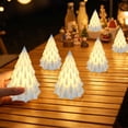 thumbnail image 5 of Gaecuw Luminous LED Christmas Tree, 3D Desktop Night Lamp with Warm Glowing Effect, creates a Cozy Atmosphere for Bedside and Tabletop, 3.15x2.20 Inch, Great for Christmas Decoration, White, 5 of 9