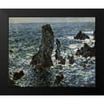thumbnail image 2 of Monet, Claude 14x12 Black Modern Framed Museum Art Print Titled - Rocks at Belle Isle, 2 of 5
