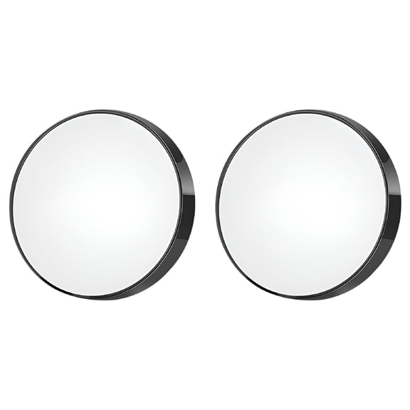 ACDANC 2PCS Round Magnifying Glass Mirror Portable Suction Cup Makeup Mirror (Diameter 8.8CM 10 Times Style 15 Times Style Black)