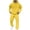 Yellow, variant on Blekii Mens Fleece Lined Sweatsuit Set, Men's Solid Color Sweatshirt & Sweatpants Set, Long Sleeve Hoodie & Jogger Pants, Casual Lounge Wear for Fall Winter, Fleece Lined Hoodie And Pants Loungewear
