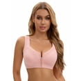 thumbnail image 4 of Unique Bargains Women's Wirefree Tank Back Bralette Wide Straps Bras Light Pink 42 D, 4 of 6