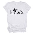 thumbnail image 4 of Camisetas con estampado de letras y cuello redondo de verano para mujer, blusas femeninas cómodas y elegantes, Tops OAVQHLG3B Store lin121212, 4 of 5