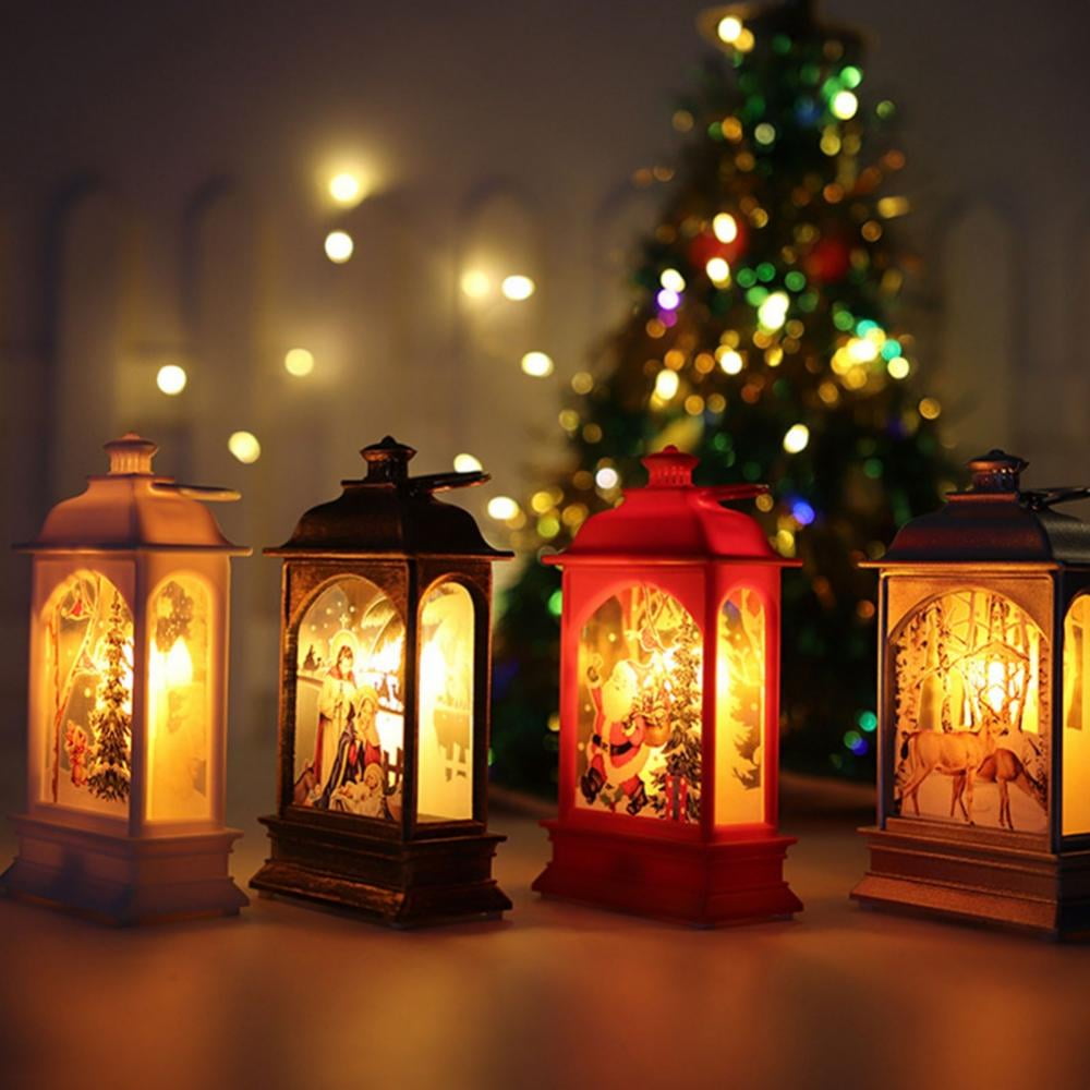 Protoiya Vintage Candle Lantern，Lantern with FlickerinED,Battery Includg Led,Decorative  Hanging Lantern,Christmas Decorative Lantern,Indoor Candle Lantern,Battery  Lantern Indoor Use 