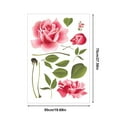 thumbnail image 3 of Xloro Removable Rose Wall Stickers DIY Flower Decals for Home Decor Creative PVC Wall Art Easy Peel and Repositionable Floral Decoration (1Pc 20"x28"), 3 of 7