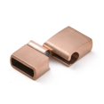 thumbnail image 3 of 10sets Ion Plating(IP) 304 Stainless Steel Rectangle Magnetic Clasps with Glue-in Ends Rose golden 20x12x5mm Hole: 10x3mm, 3 of 3