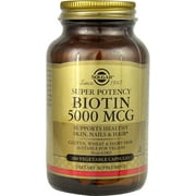 Solgar Biotin -- 5000 mcg - 100 Vegetable Capsules