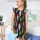 thumbnail image 4 of Fotbe Colorful Fishing Lures Vestido de Dormir para Niñas de 3 a 10 Años, Mangas Cortas, Estilo Princesa, Pijama Camisón con Mangas Voladas-Large, 4 of 6