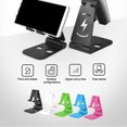 thumbnail image 4 of Mobile Phone Stand Cellphone Desktop Holder Bracket Plastic Folding Adjustable Phone Rack Workhe, 4 of 9