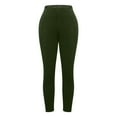 thumbnail image 6 of Women's High Waist Velvet Leggings Soft Elastic Leggings Warm Yoga Pants Velour Tights Trousers Linen Pants Women Plus Size Green XL, 6 of 8