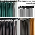 thumbnail image 5 of 20Pcs Iron Curtain Rings with Eyelet for Curtain Panels, 1.5 Inch Clothes Rings Apply to Curtain Rod, Electrophoresis Black, 5 of 5