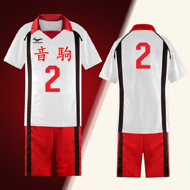 ¡¡Haikyuu!! Nekoma High School Cosplay disfraz Tetsurou Kuroo Kenma Kozume blanco y rojo Jerseys ropa deportiva uniforme tamaño S-XXXLEscuela Secundaria Nekoma6XXXL Deng Xun unisex