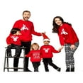 thumbnail image 1 of Family Matching Christmas Sweatshirt  Unisex Reindeer Print Pullover Jumper Sweater, 1 of 6