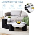 thumbnail image 5 of Modern 2-Decker Detachable Coffee Table, Anti-Collision End Table, Space-Saving Mulitfunctional Accent Table for Small Spaces Living Room Bedroom, 5 of 9