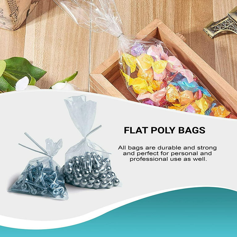 WFPLUS 100 Pack 18 x 24 inch 1 Mil Clear Plastic Flat Poly Bags Clothing  Merchandise Bags for Food Bread Dough Clothes Packaging Storage Gift Bag