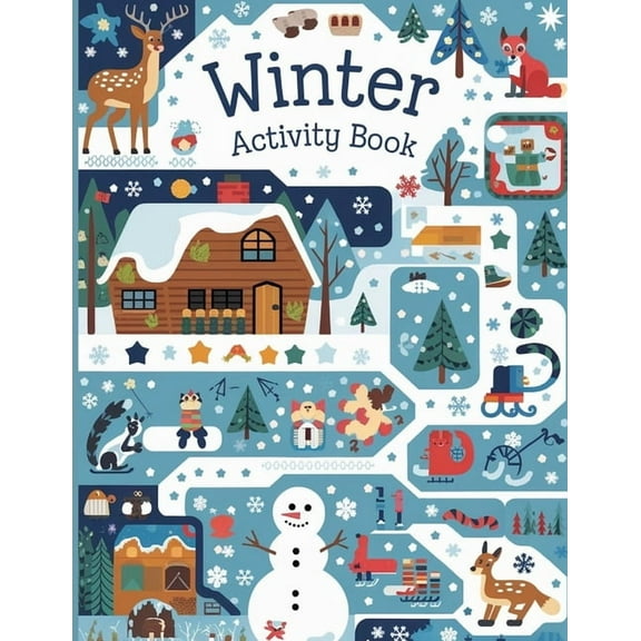 Winter Activity Book for Kids: Tracing Shapes, Numbers, Words, Counting, Matching Objects, Shadow Matching Book for Kids, (Paperback)