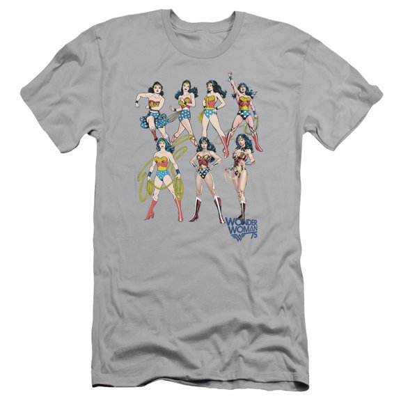 JLA Justice League Decades Later HBO S/S Adult 30/1 T-Shirt Silver