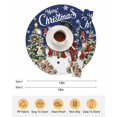 thumbnail image 6 of 13 Inch Round Placemats Set of 4, Navy Blue Christmas Snowman Non Slip Heat Insulation PP Table Mats, Xmas Tree Snowflake Botanical Washable Place Mats for Kitchen Dining Party Table Decor, 6 of 7