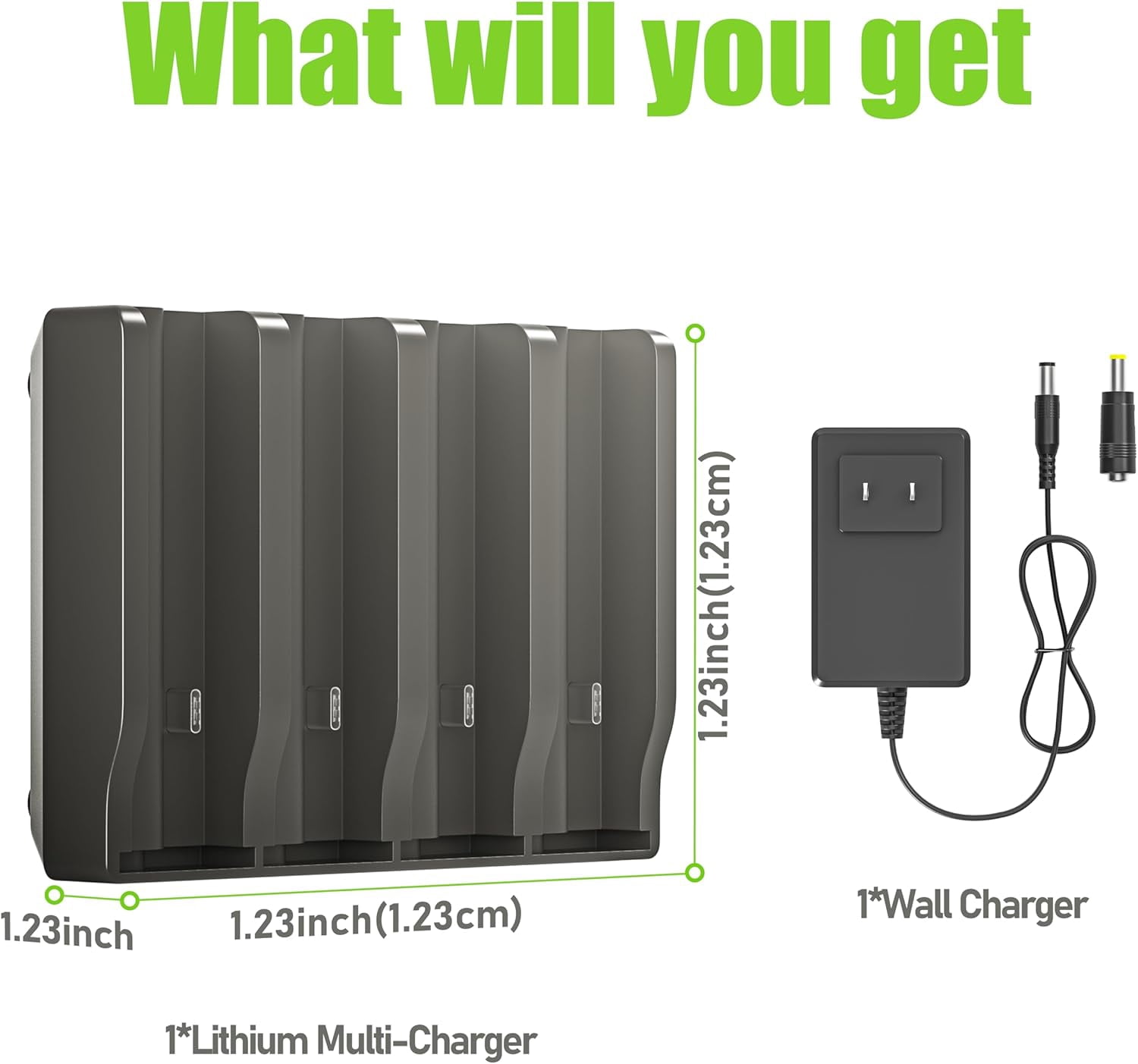 4-Port Fast Charging Station and 4 Pack Battery, Replacement TACTACAM Reveal Lithium Cartridge Charger, fit for Ultra, X, Pro 3.0, Gen 2.0 & 3.0 Cellular Trail Camera, Include 12V 5A Wall Charger