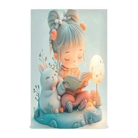 

Kitchen Towel 28x18 Inches x1，Plate Towel Decorative Towel Napkin Tea Towel Tea Towels For Kitchen Dish Cloths & Dish Towels Lovely Cartoon Reader