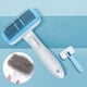 thumbnail image 1 of Cepillo azul para perros y gatos, autolimpiante para pelo suelto, elimina eficazmente hasta el 95 % del pelo suelto y la caspa, apto para perros y gatos de pelo corto y largo., 1 of 5