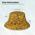 thumbnail image 5 of Balery Bright Shiny Golden Sun Hats for Men Women Bucket Hat UPF 50+ Buckey Hat Boonie Hat Foldable UV Protection Hiking Beach Fishing Summer, 5 of 9