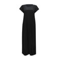 thumbnail image 3 of Kureaily Women's Round Neck Sleeveless Pleated Long Dress Womens Summer Dress Mini Dress Casual, 3 of 4