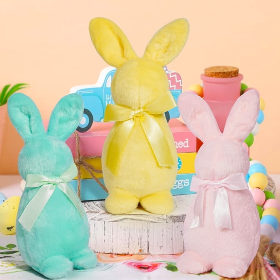 Dalrosia Easter Bunny Stuffed Animals Decorative Easter Throw Pillows Rabbit Stuffed Plush Pillows for Gifts
