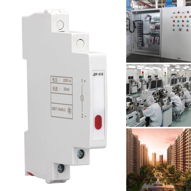Indicador LED De Carril Din, Luz Indicadora De Carril Din 20mA AC DC 230V Para Líneas Eléctricas