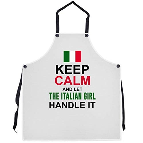 P S I Love Italy Let The Italian Girl Handle It Apron Italian Themed Cool And Cute Bib Aprons For Men And Women Walmart Com Walmart Com