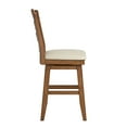 thumbnail image 4 of Weston Home Sheena Ladder Back 24" Wood Swivel Counter Stool, Antique Oak, 4 of 6