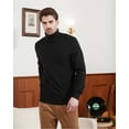 thumbnail image 3 of Kallspin Men's Turtleneck Sweaters Wool Blend Lightweight Pullover Sweaters(Black,2X-Large), 3 of 7