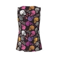 thumbnail image 5 of Xecao Halloween Skeleton print women's scoop neck, loose-fit workout tank tops for the gym., 5 of 9