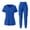 Royal Blue, variant on MLQIDK Womens Scrubs Plus Size Nursing Top Stretchy V-Neck Yoga Scrub Pants and Tops Medical Scrubs Jogger Scrubs with Pockets Royal Blue XXL