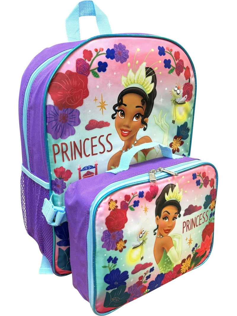 Disney Girls 16 inch Princess Tiana Backpack and Lunchbag  display picture 1