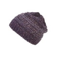 thumbnail image 4 of Gravity Threads Warm Cable Knit Thick Soft Beanie - Purple, 4 of 4