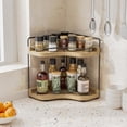 thumbnail image 5 of JDNRXO 2-Tier Corner Bathroom Counter Organizer with Embedded Screw Holes, Secure & Stable Wood Vanity Shelf for Makeup and Skincare Essentials - Space Saving Bathroom Organization Storage, 5 of 7