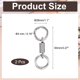 thumbnail image 2 of Llavero de Doble Anillo de Primavera Soporte de Llave Dual Llavero Desmontable Accesorios de Llave en Forma de Resorte Anillo de Llave Dividido Dual Plateado 2, 2 of 7
