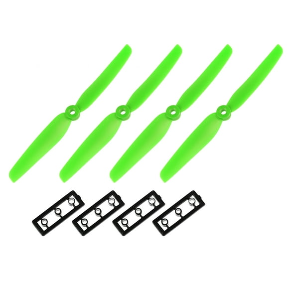 RC Propellers 6030 6x3 Inch CW CCW 2-Vane for RC Quadcopter Hexacopter Multirotor, Green 2 Pair with Adapter Rings
