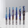 thumbnail image 4 of AURORA TRADE 6Pcs/Set Tap Drill Bit Strong Toughness High Efficiency Wear-resistant Multifunctional Hexagon Tile Drill Bit for Plastic, 4 of 8