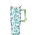 thumbnail image 2 of 40oz Succulents Plant Stainless Steel Flip Straw Tumbler Spill Proof Travel Cup Double Wall Vacuum Insulated Coffee Mug with Top Handle, 2 of 6