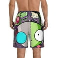 thumbnail image 3 of Invader Zim Men's Beach Shorts Swim Trunks Casual Quick Dry Board Shorts Swimwear with Mesh Lined and Pockets, 3 of 8