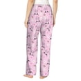 thumbnail image 3 of Uemuo Rabbit Face Pattern Women's Wide Leg Palazzo Lounge Pants with Pockets Light Weight Loose Comfy Casual Pajama Pants-Medium, 3 of 9