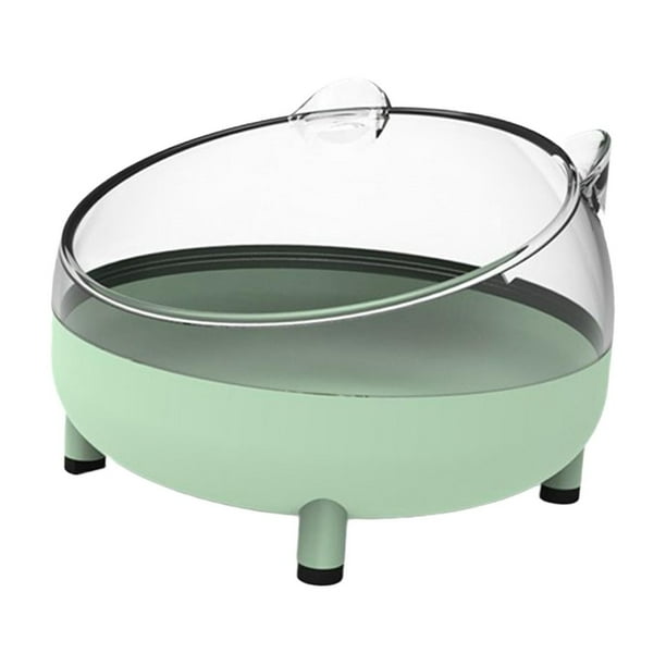 Baño para animales pequeños, caja de arena transparente para hámster, erizo, conejo y ratón. verde claro