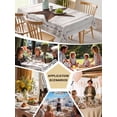 thumbnail image 5 of Farmhouse Table Cloth, Rustic Brown Country Star Barn Berry Wooden Waterproof Tablecloth for Rectangle Tables, Reusable Washable Fabric Table Cover for Restaurant Kitchen Dining Tables 60"x102", 5 of 6