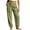 Green, variant on Women Cotton Solid Color Jogger Pants Elastic Waist Drawstring Trousers with Pockets Casual Loose Fit Yoga Sweatpants