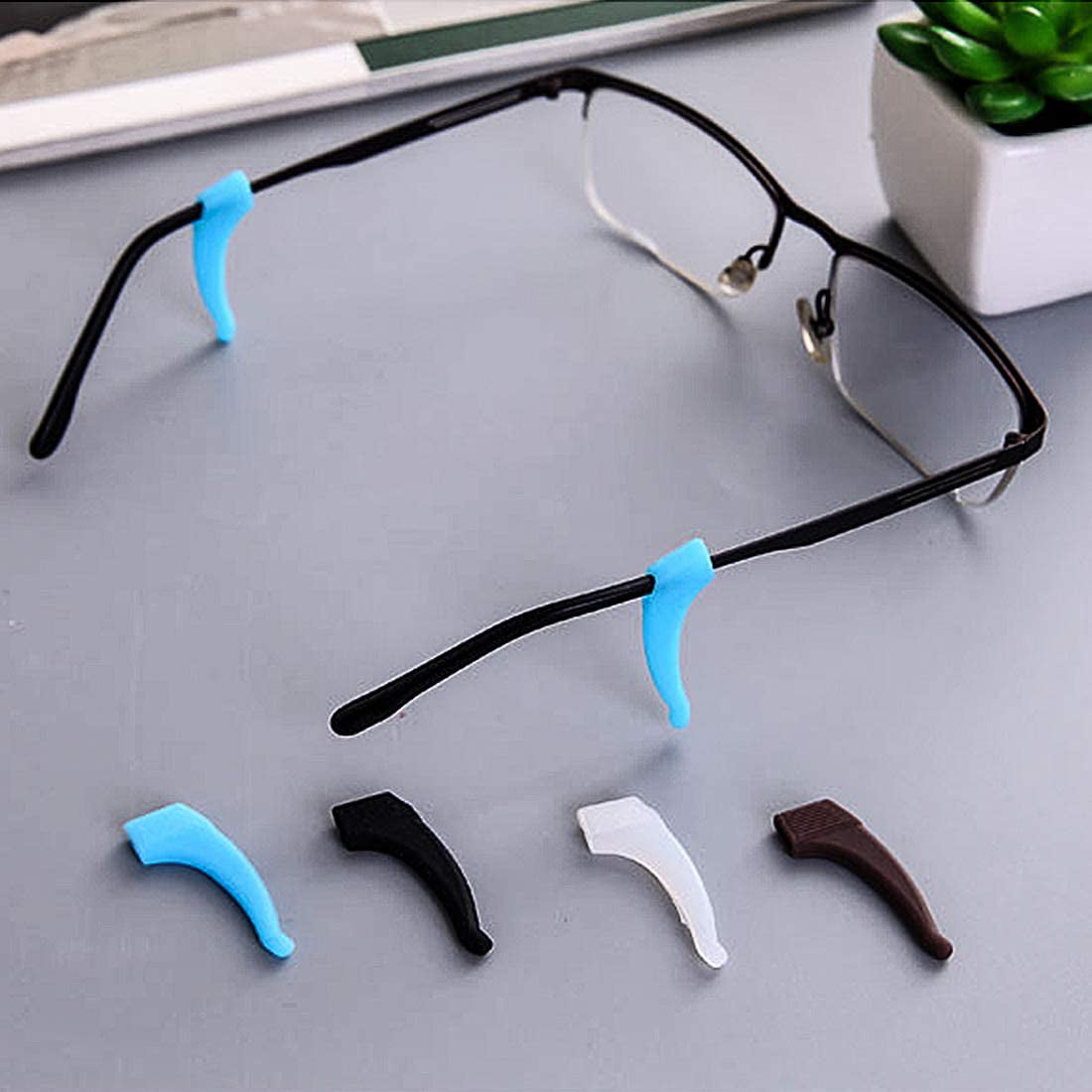 Eyeglass Temple Tip Suitable for Kids and Adults. Soft Eyewear Retainer for Glasses Piece 6 Pairs Sport Eyeglass Strap Holder Ear Grip Hooks Silicone Anti Slip Holder 