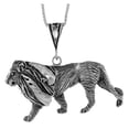 thumbnail image 1 of Sterling Silver Lion Pendant, 1 3/4 X 3/4 inch, 1 of 1