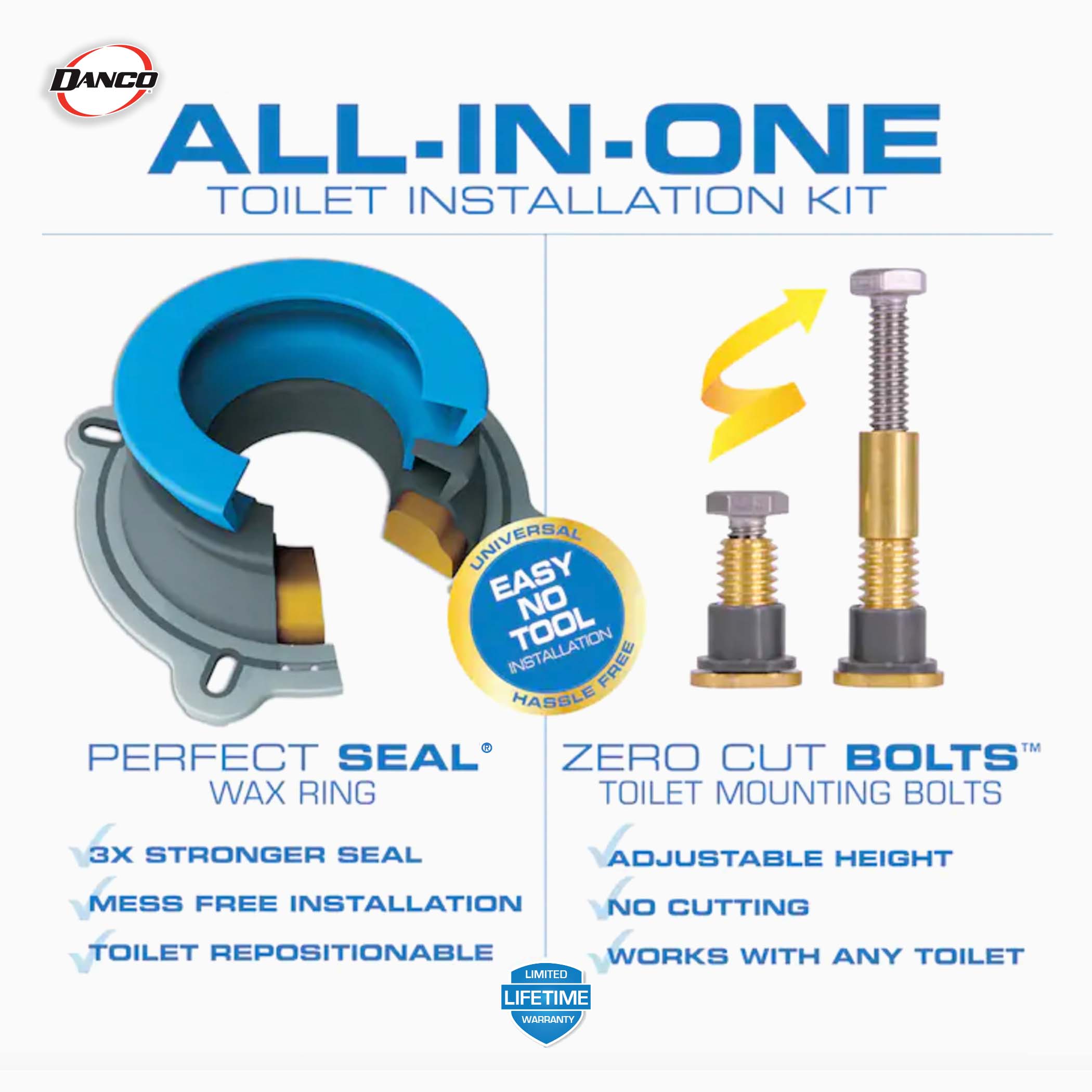 Danco All-in-One Toilet Installation Kit with Wax Ring photo 3