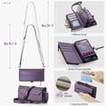 thumbnail image 3 of CaseMe Leather for Samsung Galaxy S26 5G Case Wallet【RFID Blocking】with 10-Card Holder Zipper Bills Slot, Soft PU Leather Magnetic Shoulder Wrist Strap  Wallet Case Women,Purple,For Galaxy S26 (5G), 3 of 9
